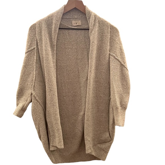 Lou & Grey Open Front Cocoon Cardigan Grey Size XS/S - Picture 4 of 8